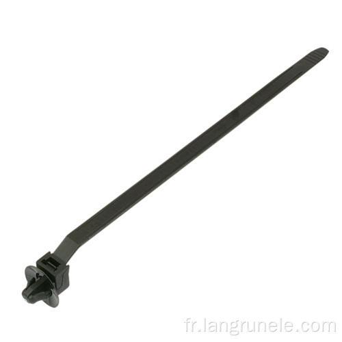 Cravate de câble automobile noir et gris avec pointe de flèche d&#39;une pièce